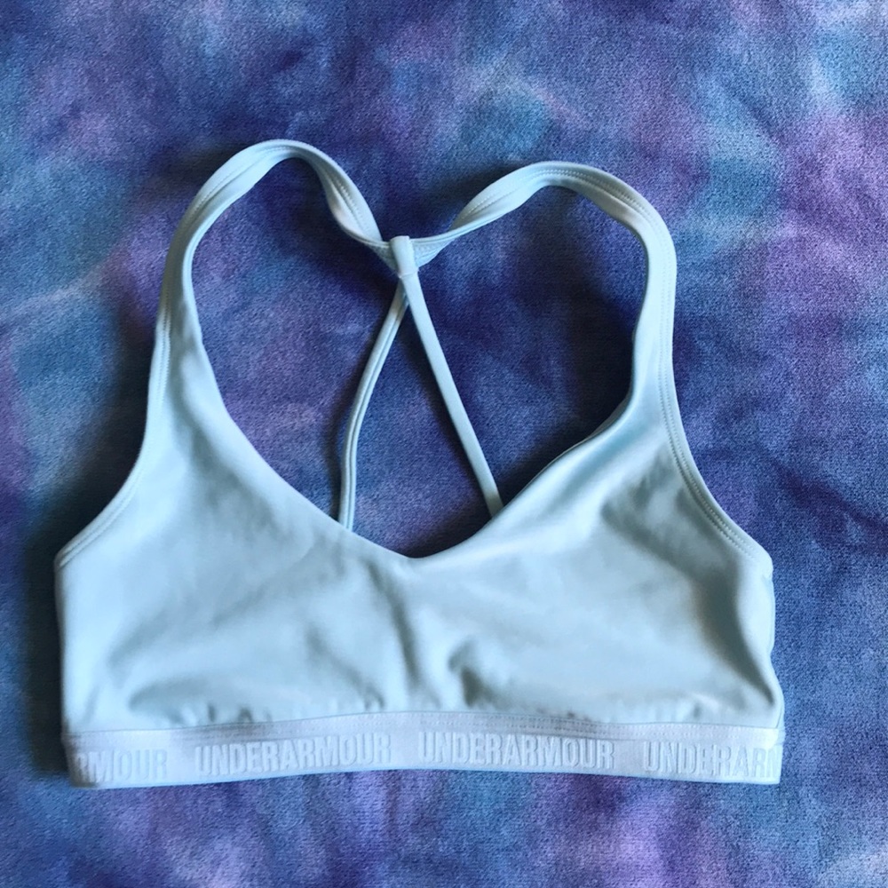 Under armour baby blue sports bra